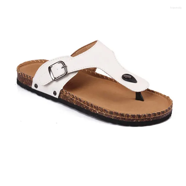 Slippers cowcom masculino masculino sandálias de cortiça praia chinelos casuais sapatos femininos flio flop for women kwn
