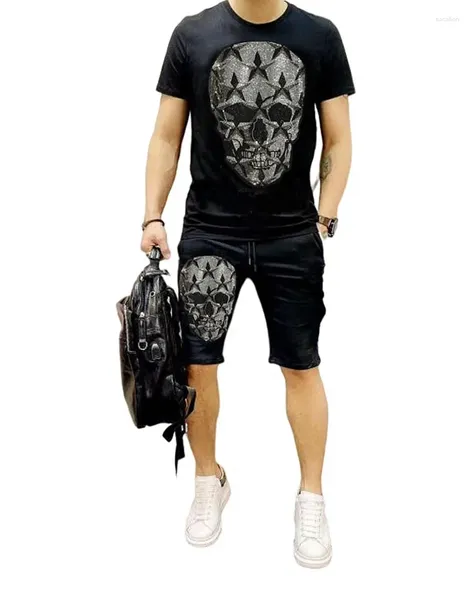 Herren Tracksuits S-4xl Anime Drill Herren Trailsuit Männer Streetwear Strauchsteine Anzüge Hip Hop Set Sommer