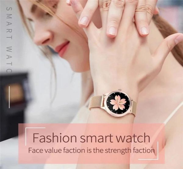 Women Lady Smart Watch Luxury Gift Fashion Diamond Smartwatch per la tua amica Clock Heart Tracker Monitor Monitor FITN9266306