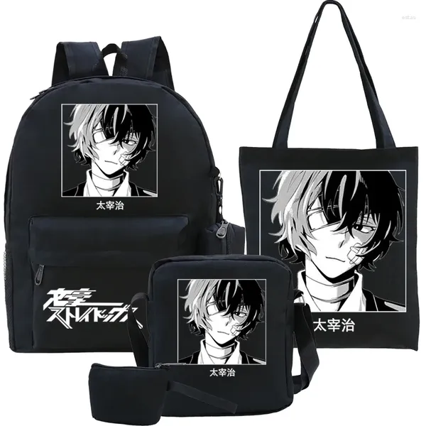 Rucksack Dazai Osamu Travel Women Tote Bag School Beutel für Jungen Taschen Mädchen Mochila Hombre Rucksäcke Bungo Streune Hunde Hunde