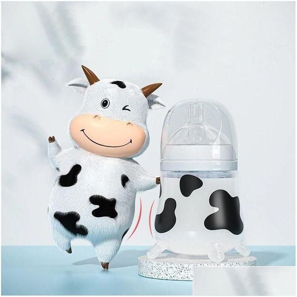 Детские бутылки# бутылки Sile Feeding Bottle Complete Come Cow, имитирующая грудное молоко для рожденных, античек, удушья припасы 220318 Drop del Dhr4r
