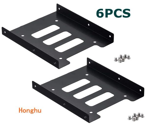 Adapter 6Pack SSD Montage -Halterung 2,5 bis 3,5 Adapterhdd SSD Hartplattenantriebsschmerzen Halter Metall Montage -Halterungshalter für PC SSD