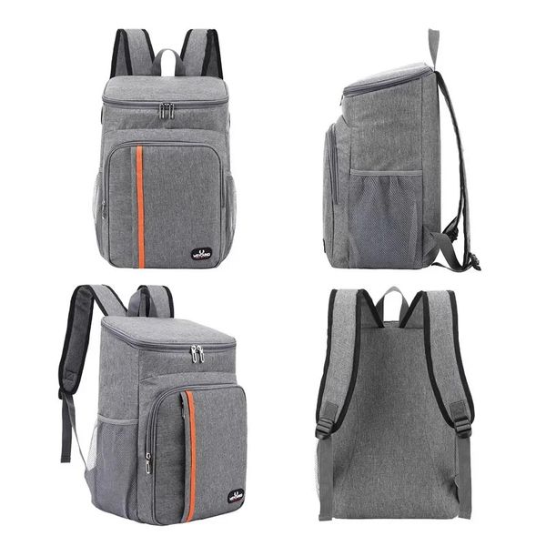 2024 Backpack térmica Bolsa de refrigerador espessada de mochila d'água 18L Grande alimento de piquenique para piquenique de piquenique de grau de família de grau peva grande