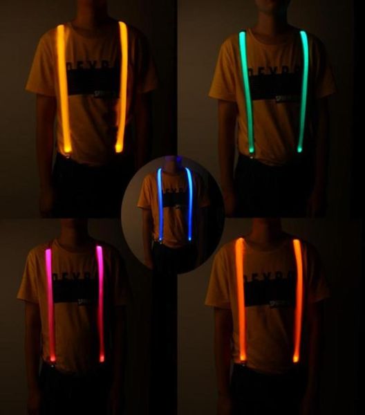 LED Light Up Hosentenders Verstellbare Party Glühen y Formhosenbänder mit heftiger Veranstaltungsversorgung Nachtclub -Requisiten für Erwachsene Kids3064327