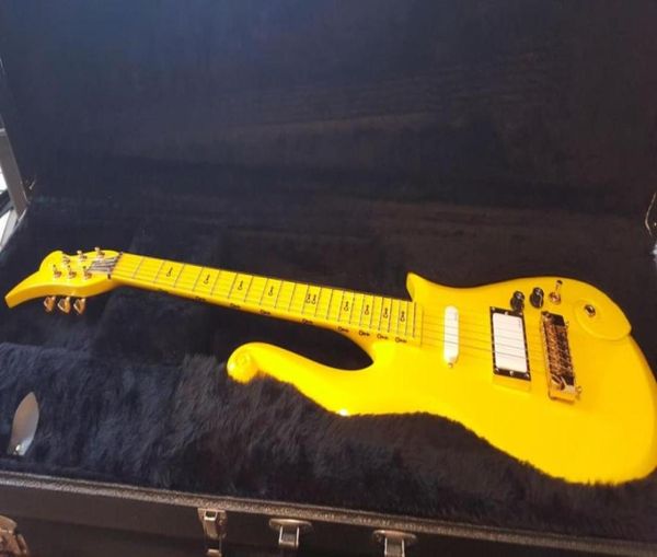 Rare Diamond Series Yellow Prince Cloud E -Gitarren -Gitarren -Body Maple Hals Hals Metall Truss Stange Abdeckung Wrack Heckhalter BLA7173255