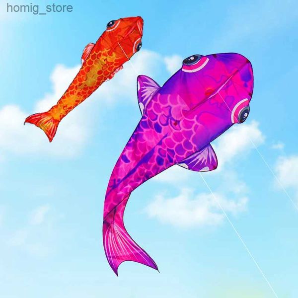 Yongjian Grande Kite Kite Flying Outdoor Toys Koi Fish Profissional Adulto Kite Profissional Adulto Kite Super Grande Toys ao ar livre Y240416