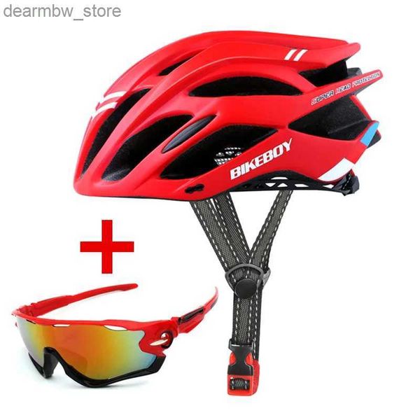 Capsini ciclistici maschere Bikeboy road mountain mountain bike casco ultralight dh mtb tutto il casco da equitazione da equitazione da donna sport sport sport ventilato elmo ciclistico l48