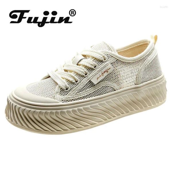 Sapatos casuais Fujin 4cm 2024 Mesh de ar de malha de ar