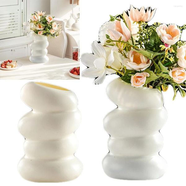 Vasi di plastica Vase a spirale DECORATIVO POTTO DECORATIVO ESPETY Creative Desktop Linee ondulate Minimalista per la camera da letto del soggiorno