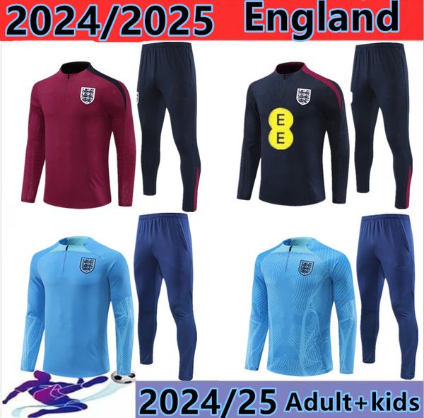 2024 2025 New England Halbzip Tracksuit Training Wear Jogging Kit Fußball -Jersey -Kit Chandal Überlist