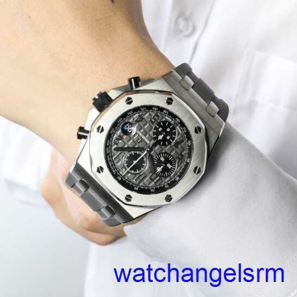 AP Mechanische Handgelenk Uhr 26470 Elefant Grey Royal Oak Offshore 42 Gauge Kalender Timing Automatische mechanische Präzisions -Stahlmänner Uhr