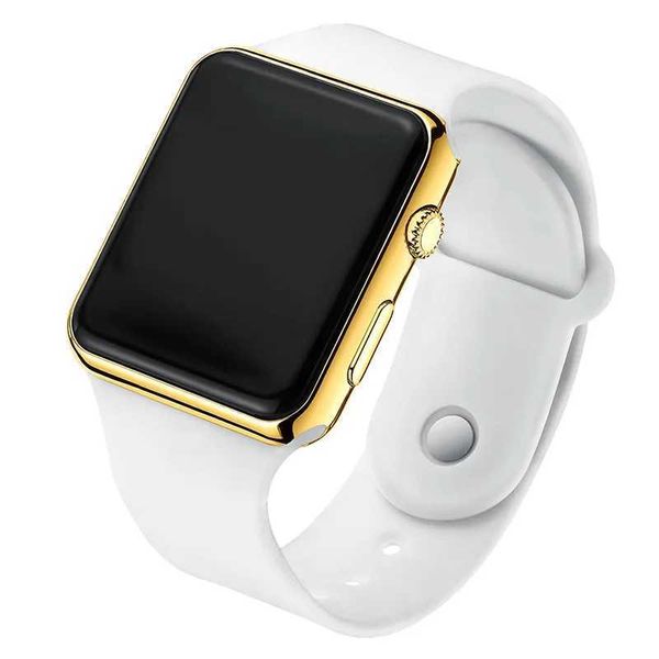 Armbanduhr Fashion Sport Digital Watch Frauen Männer Square LED Watches Silikongürtel Elektronische Uhr Montre Femme D240417