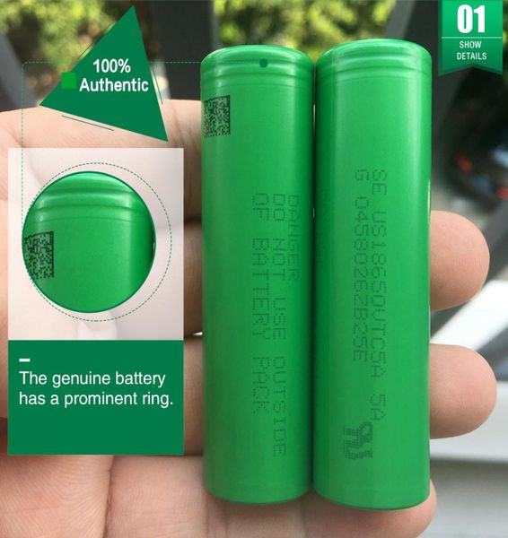 100 Authentische Sony VTC5A 5A 2600MAH 40A 18650 Batterie Hochabfluss wiederaufladbare Batterien gegen VTC5 VTC6 für ECIG VW Mod FedEx 1081029