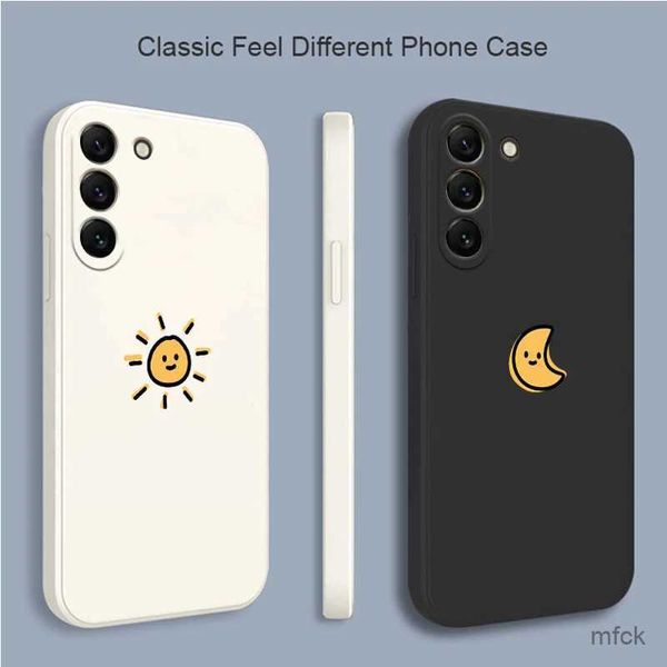 Casos de telefone celular para S 23 capa Sun Moon Silicone