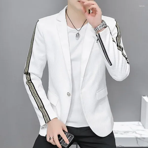 Herrenanzüge Männer formelle Blazer Slim Fit Autumn Koreanische Version Trend Mode modische Farbe Casual All-Match-Anzug Jacke Kleidung