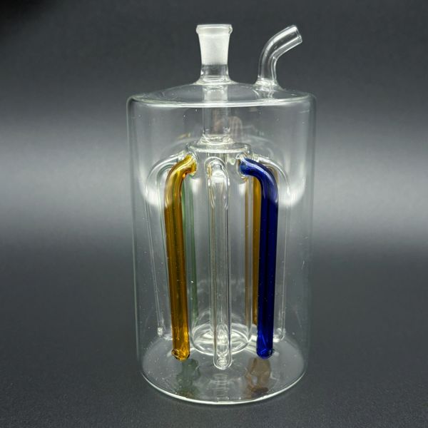 Schweres Glas Bong Ölbrenner Rohr 8-Bräuter Armfilter Wasserrohre DAB Rig Pyrex Kopfglas Shisha zum Rauchen mit Ölrohrschlauch