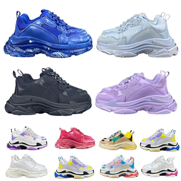 Triple S Herren Sneaker in schwarzen Designerschuhen klobige Schuhe transparent Sohle Plattform Herren Damen Sneakers Sportschuhe Luftkissen Schuhe Laufschuhe Dad Schuhe Schuhe