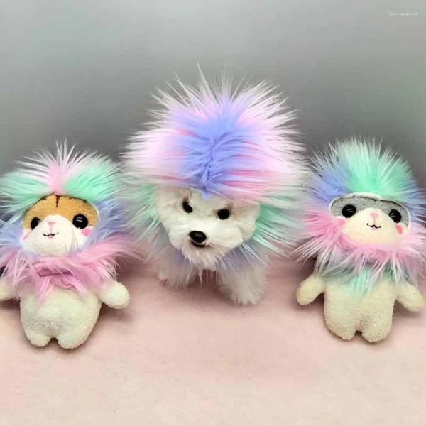 Abbigliamento per cani Pet Lion Cappello Forma Cosplay Cute Cat Wig Set per feste natalizie di Halloween Small Salon