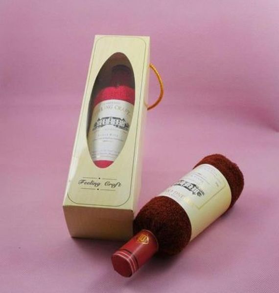 Asciugamano di cotone bottiglia da vino a forma di asciugamano di tela di lavaggio invalido solido faccia di cotone morbido 3070cm2456550