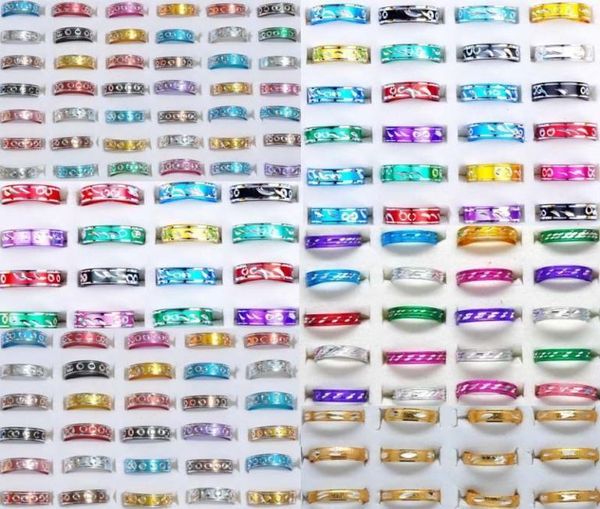 1000pcs 10style jóias mistura de moda anéis de alumínio com telas manchas ring anéis de dedo jóias de jóias7653013