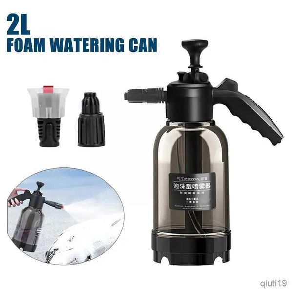 Sprühgeräte doppelte Düse 2L Handpumpe Schaumsprühauto -Waschhandheld -Schaum -Wasser -Reinigung Waschmaschine können Flaschenschaum sprühen u6s3