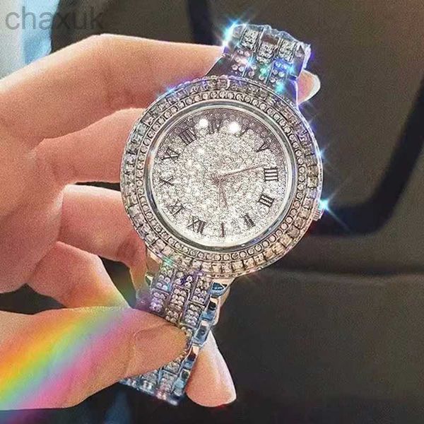 Наручительные часы Top Luxury Diamond Watch для женщин Элегантные бренды Quartz Steel Bracelet Watches Ladies Cirstal Fashion Mashion Whorkatch Clock D240417