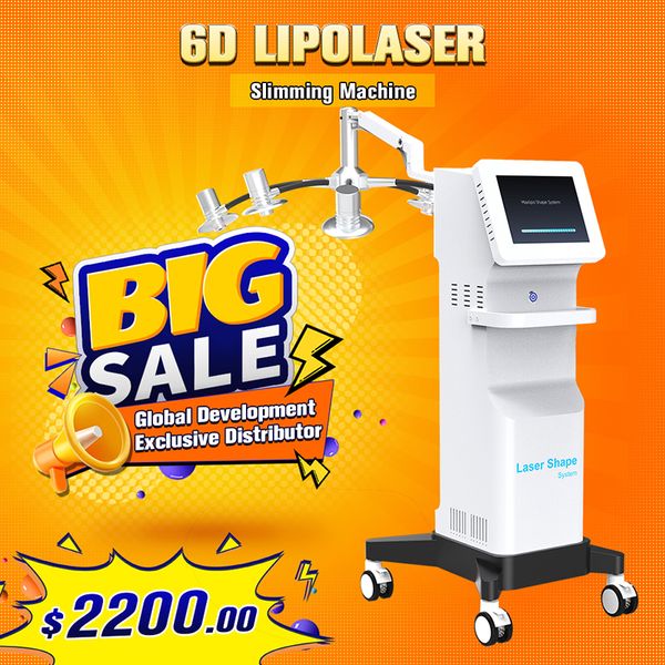 Lipolaser 6D non invasivo Lipolaser Slimazione Slimazione Remover Red Red Light 532nm 635nm Laser Orlone Laser Lupo Lana Peso Body Laser Maglie Laser