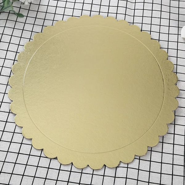 Gold Cake Board verfügbar Dessert Tablett Kuchen Basiskarton für Hochzeits Geburtstagsfeier Backzubehör Kuchenwerkzeuge