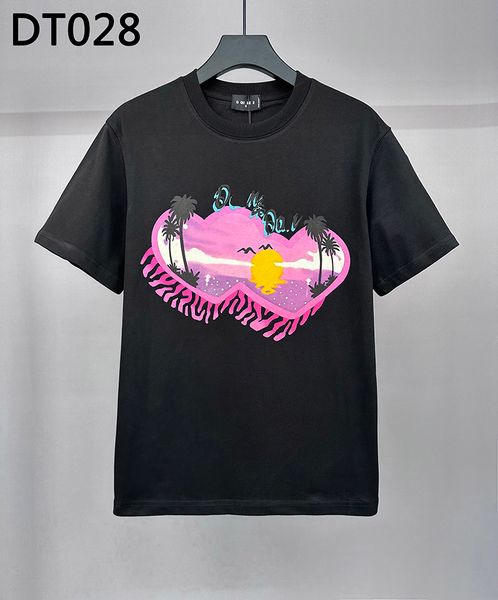 Herren Sommer T-Shirt Designerliebhaber T-Shirt Herren Tees modische reine Baumwolle atmungsaktive neue vielseitige Paar Kleidung M-3xl