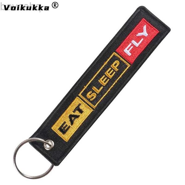 Keychains Lanyards 1pc 2pcs 3pcs 3 Packs essen Schlaffliege Stickmuster Keychain Motorrad Luftfahrt -Geschenkzubehör Großhandel D240417