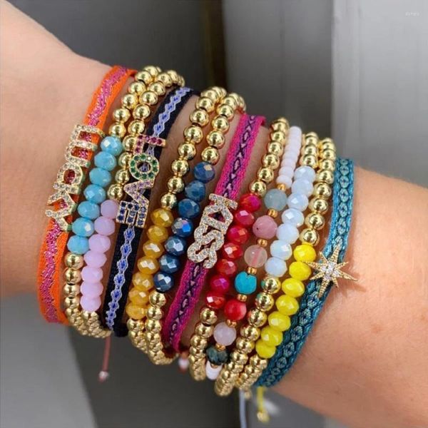 Bracelets de charme go2boho color de ouro bracelete unissex 2024 corda trançada jóias femininas jóias bohemian jóias de jóias