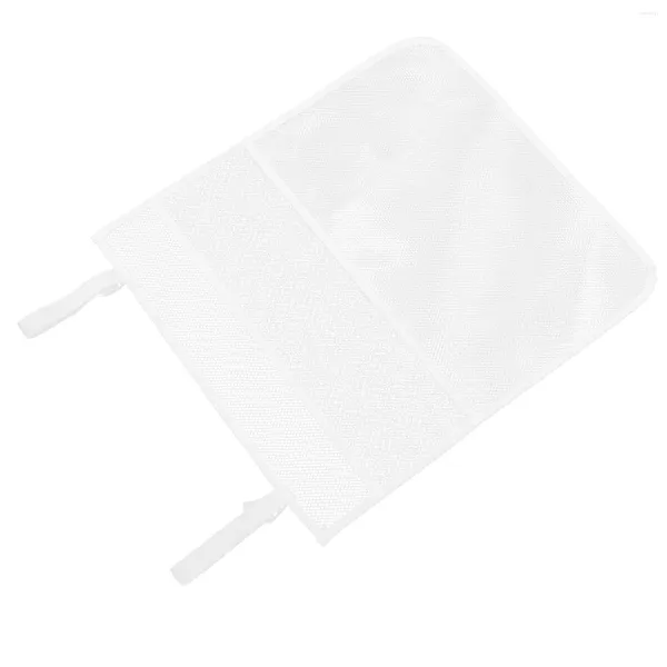 Sacos de armazenamento artesanato meias de sacos de roupas portáteis cesto de cesta de cozinha frutas poliéster branco pendurado para casa de malha respirável em casa bebê