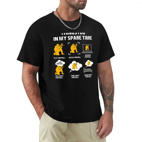 Мужская пейнтбол, я делаю в свободном времени, футболка Kawaii одежда Funnys T Рубашки для мужчин