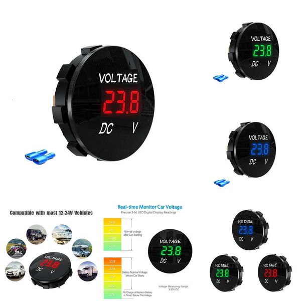 Neuer neuer 12V-24V wasserdichte digitale LED-Voltmeter-Spannungstester für Auto Motorradboot ATV RV Marine Truck