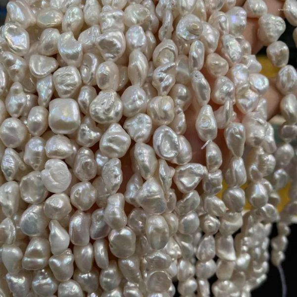 Andere Perlen 610 mm natürliches frischwasser kultiviertes button pearl lous Perlen echte Perlen für DIY -Charmalme Armband Halskette Schmuck 36 cm