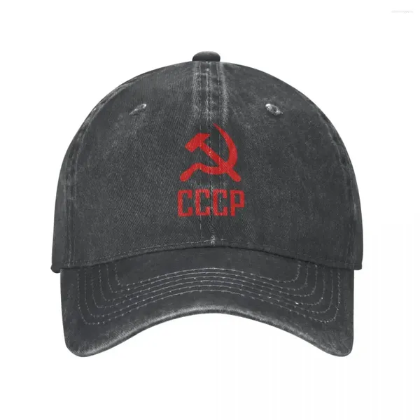 Ballkappen 2024 CCCP Sowjetunion Wäsche Baumwoll Baseballkappe Snapback Hüte Frauen Russland Armee Spring Sommer Casquette Casquette