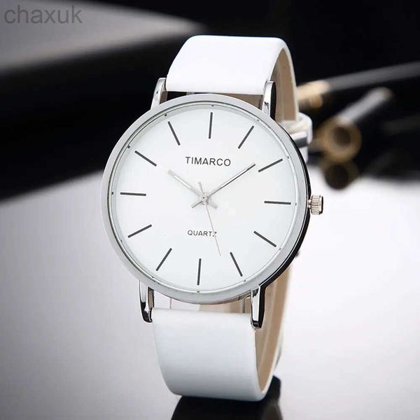 Kol saatleri basit stil beyaz deri saatler kadın moda izleme minimalist bayanlar rahat bilek kadın kuvars saat reloj mujer 2023 d240417