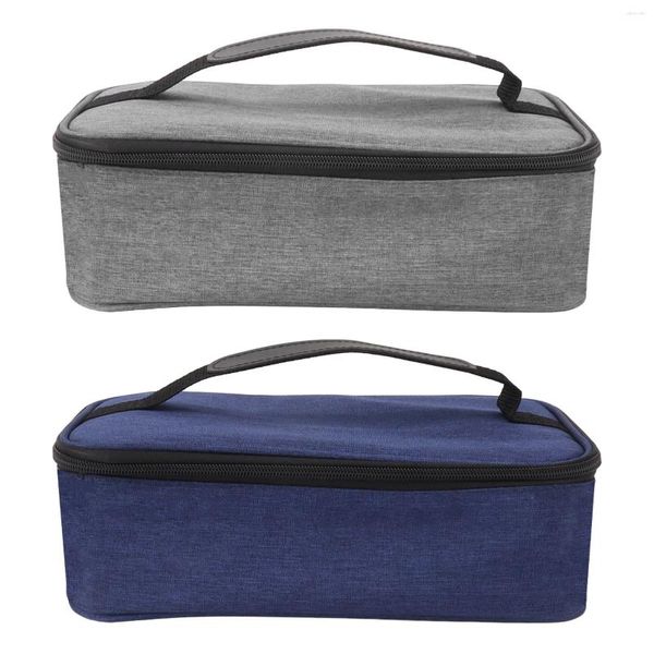 Bolsas de armazenamento Bolsa de almoço infantil Térmico frio Oxford Fabric 3.2L Smootoming Zippers de alça macia Caixa de alumínio