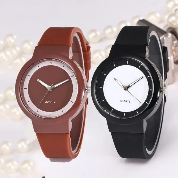 Relógios de punho Brand Women Wristwatch Corean Silicone Jelly Assista Fashion Ladies Watches Clock Gifts Drop Drop