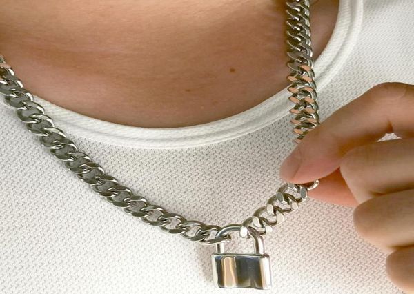 18-30 polegadas 10mm de colar de prata de prata pendente Parceiro criminal de aço inoxidável Link Chain Link Intertraking Adequado para senhoras mens2570510