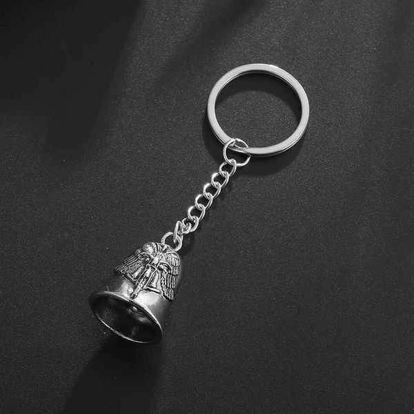 Keychains colhedores vintage guardian anjo asas de a asas de motocicleta de motociclista de motociclista bellchain masculino de moto