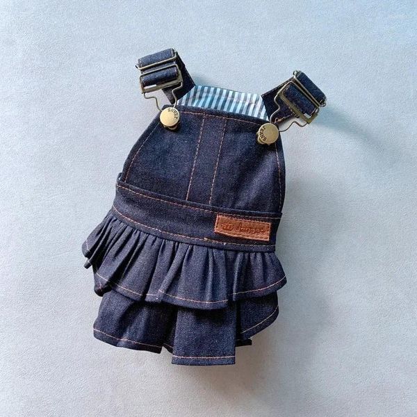 Abbigliamento per cani Scala in denim permanente Piccola vestito estivo Abito da gatto forniture all'ingrosso