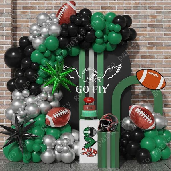 Decorazione per feste 129pcs Rugby Player Garland Arch Kit Kit American Football Balloons for Teenager Birthday Decorations Globos