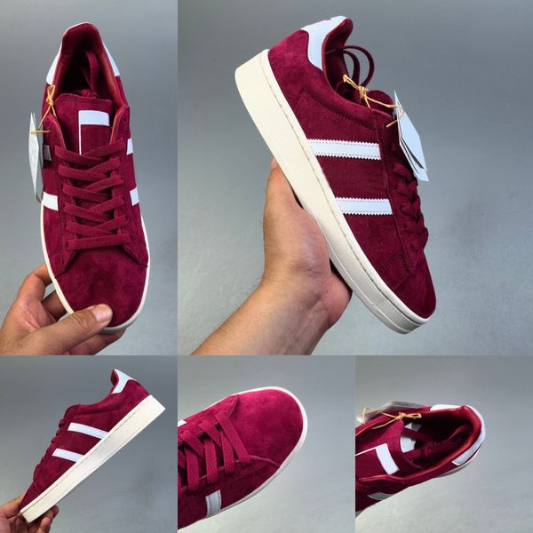 Designer Casual Shoes Campus 00s Red escuro para homens Mulheres Indoor Outdoor Trainers 36-45