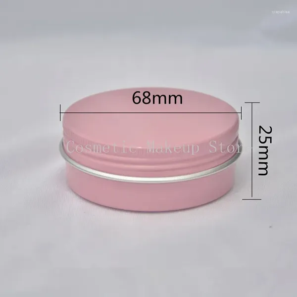 Garrafas de armazenamento 50pcs/lote 60g Jarros de alumínio 60 ml dourado rosa preto prata metal lata de 2 onças recipientes de recipientes artesão caixas coloridas