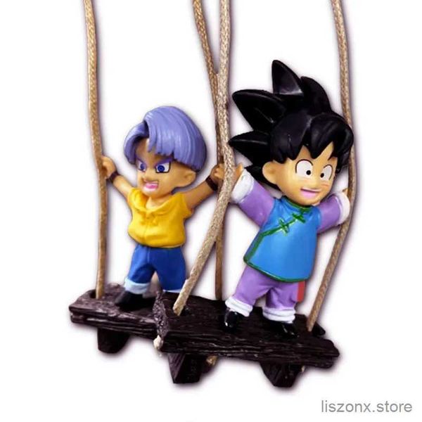 Figuras de brinquedos de ação Son Goku e Trunks Son Goten Swing Anime Figuras Modelo Car Ministro de Ministros Retrocínio Ornamentos Japaneses Dolls Hobbies