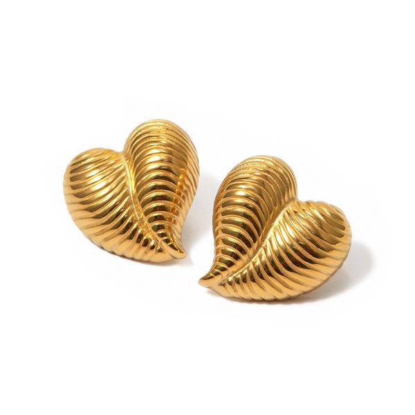 Thread Love in acciaio inossidabile Orecchini in oro 18K per donne Eleganti Fashion Perfect Love Free Shipping Wholesale