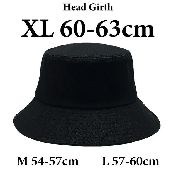 Big Head Man Hats di grandi dimensioni Boy 6063cm più Summer Fisherman Cap Womens 5457cm Pure Cotton Panama UPF50 Sun Hat 240403