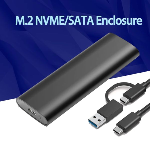 Muhafaza M.2 NVME SSD Durumu 10Gbps HDD Kutusu M.2 NVME SSD - USB 3.1 Muhafaza tipya Typea - OTG ile M.2 SSD için Tipik Kablo