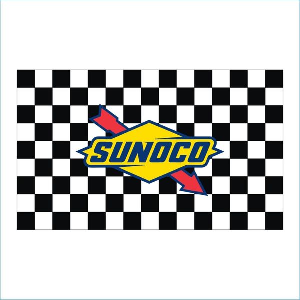 Пользовательский цифровой печатный печать 3x5ft Flags Race Racing Mahwah Sunoco Cup серии Cakeed Flag Banner для игры и украшения 6296572